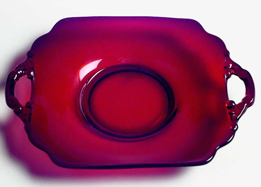 3400 Ruby 3400/1181 Handled Bon Bon Plate by Cambridge-1