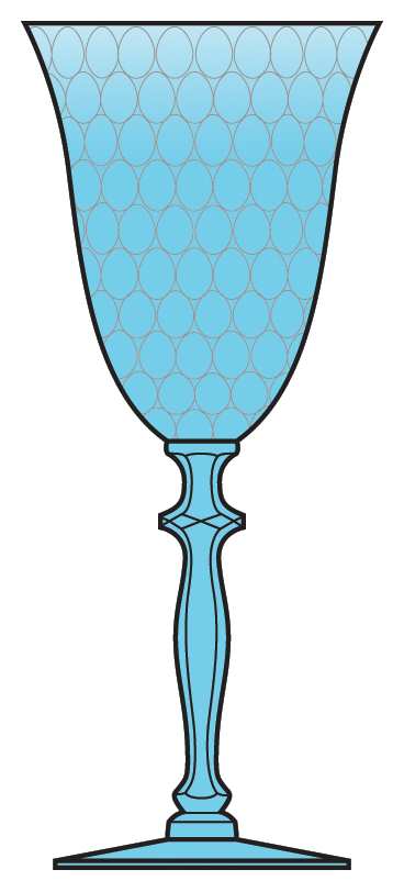 Aero Optic Blue Water Goblet by Cambridge-1