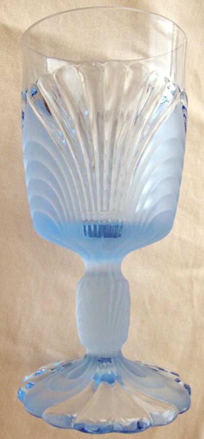 Alpine Blue (Pressed) Water Goblet by Cambridge-1