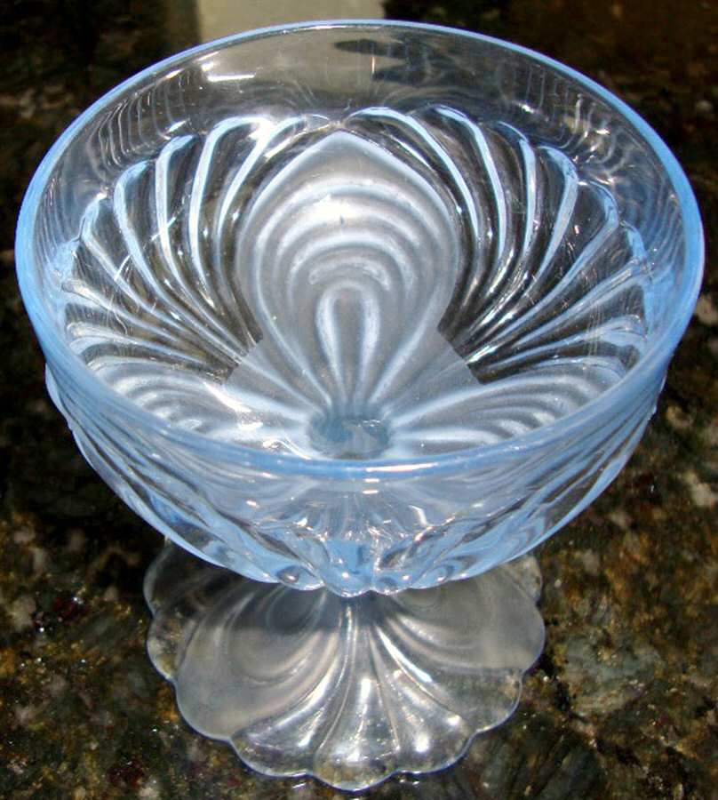 Alpine Blue (Pressed) Champagne/Tall Sherbet by Cambridge-1