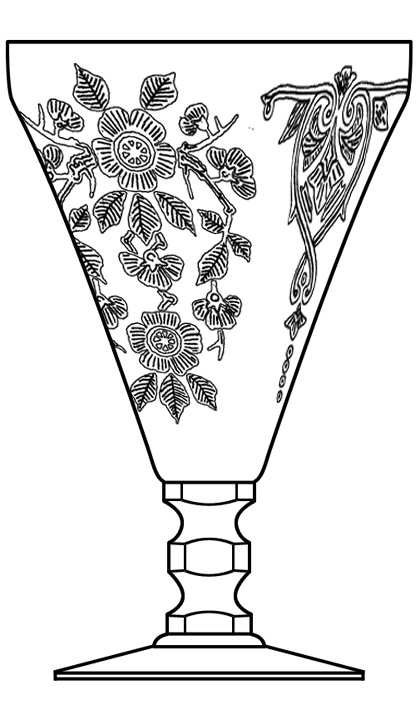 Apple Blossom Clear (Stem 3400) Water Goblet by Cambridge-1