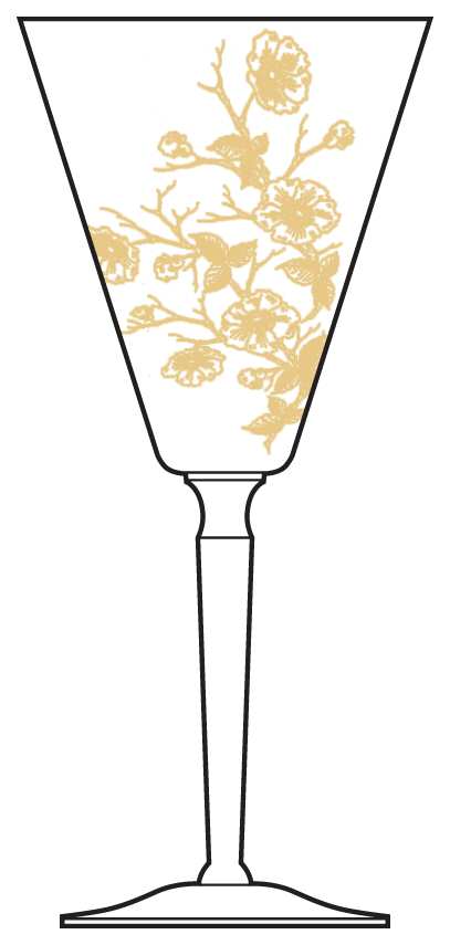 Apple Blossom Clear (Stem 3106) Water Goblet by Cambridge-1