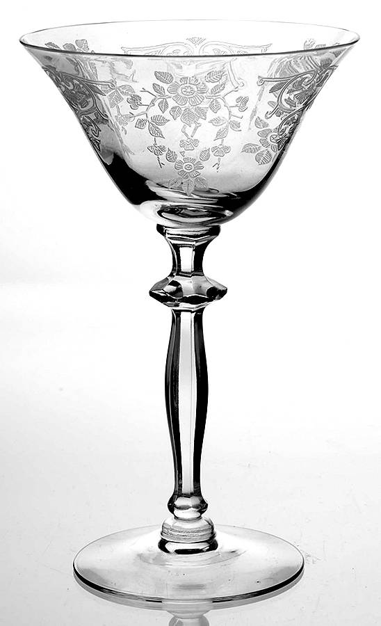 Apple Blossom Clear (Stem 3120) Champagne/Tall Sherbet by Cambridge-1