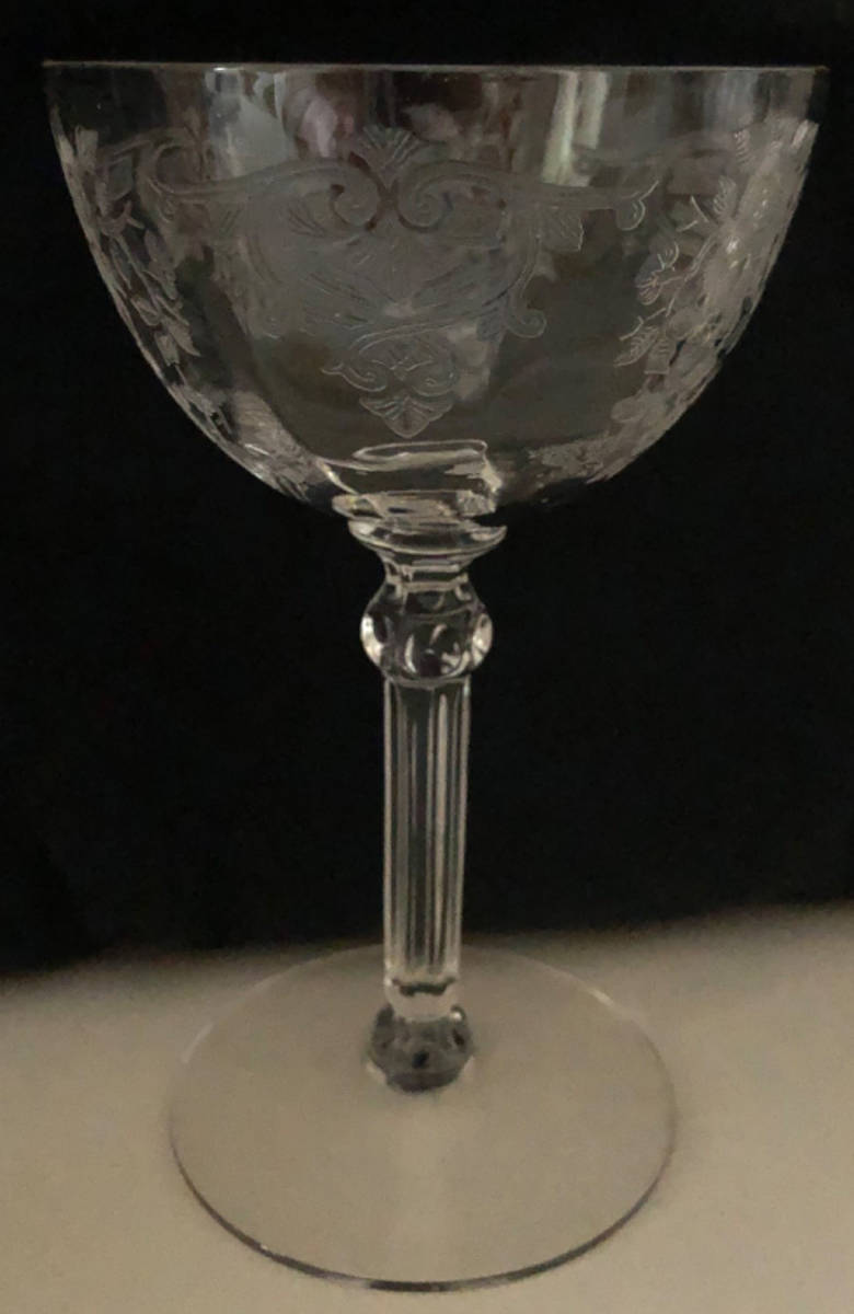 Apple Blossom Clear (Stem 3135) Champagne/Tall Sherbet by Cambridge-1