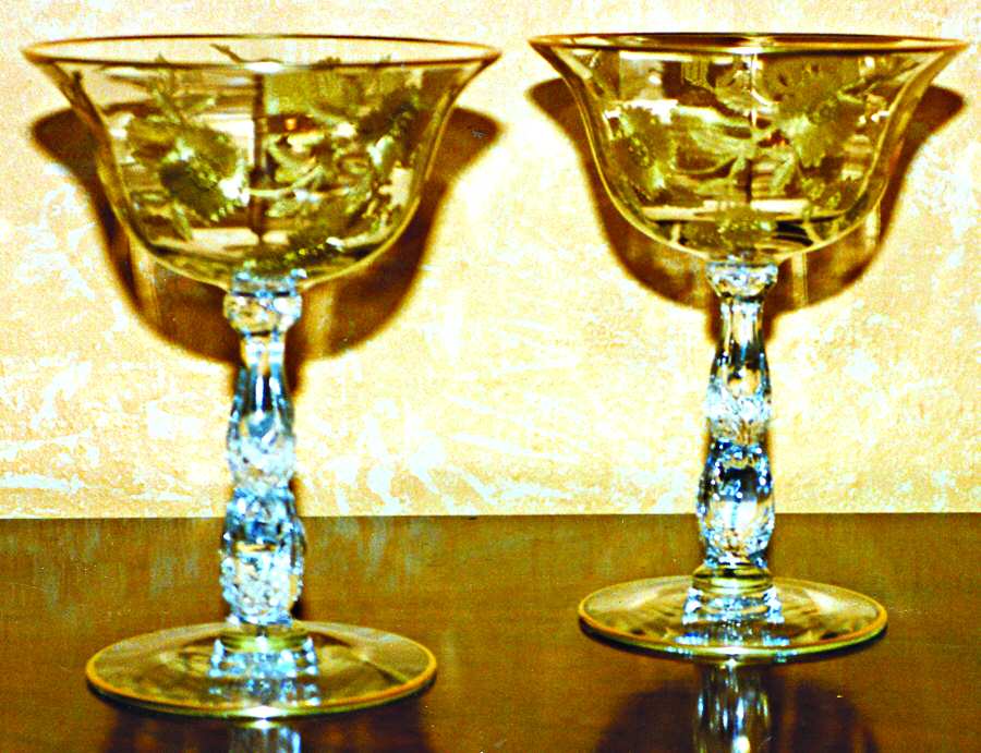 Blossom Time Champagne/Tall Sherbet by Cambridge-1