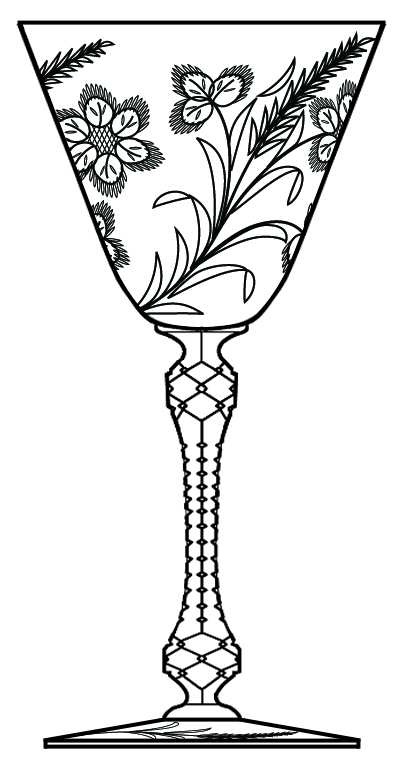 Carnation Water Goblet by Cambridge-1