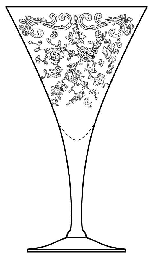 Chantilly Water Goblet by Cambridge-1