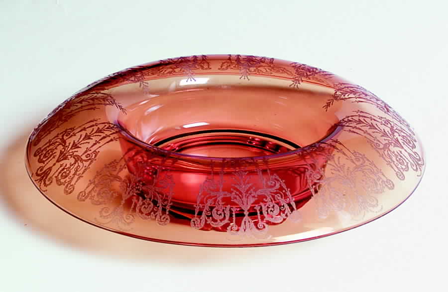 Cleo Amber (Stem 3077) 10" Rolled Edge Bowl by Cambridge-1