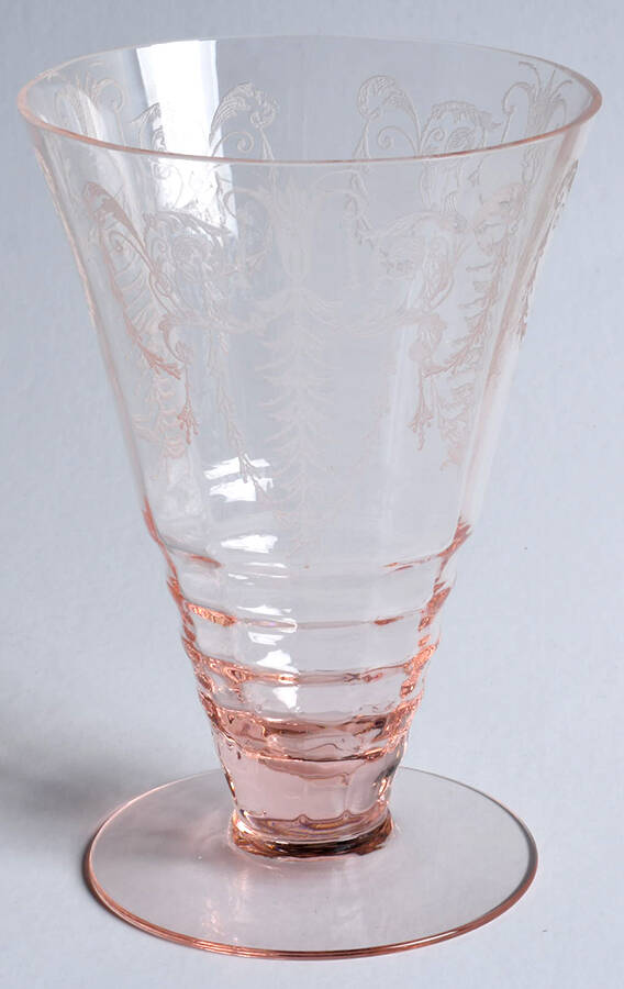 Cleo Pink (Stem 3077) 8 Oz Footed Tumbler by Cambridge-1