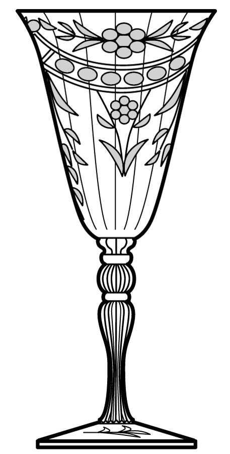 Cut 613 Water Goblet by Cambridge-1