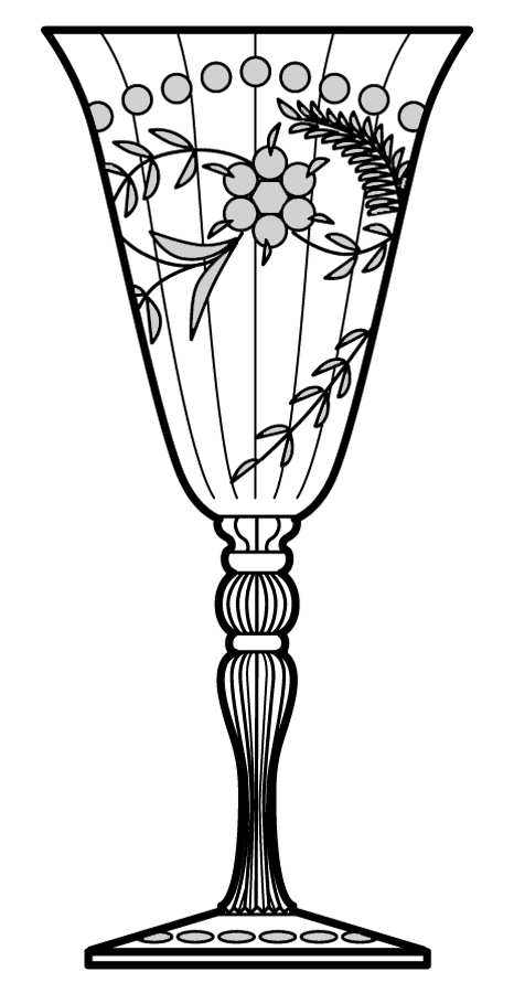 Cut 614 Water Goblet by Cambridge-1