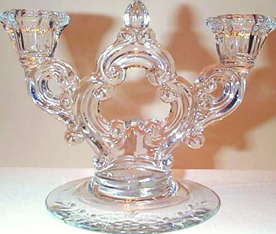 Cut 642 Double Light Candlestick by Cambridge-1