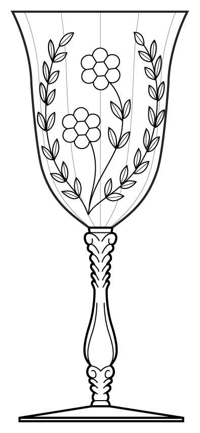 Cut 655 Water Goblet by Cambridge-1