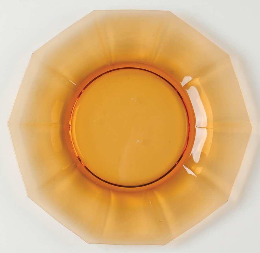 Decagon Amber Luncheon Plate by Cambridge-1
