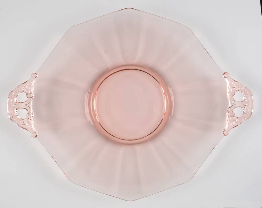 Decagon Pink Large 2 Handled Plate by Cambridge-1