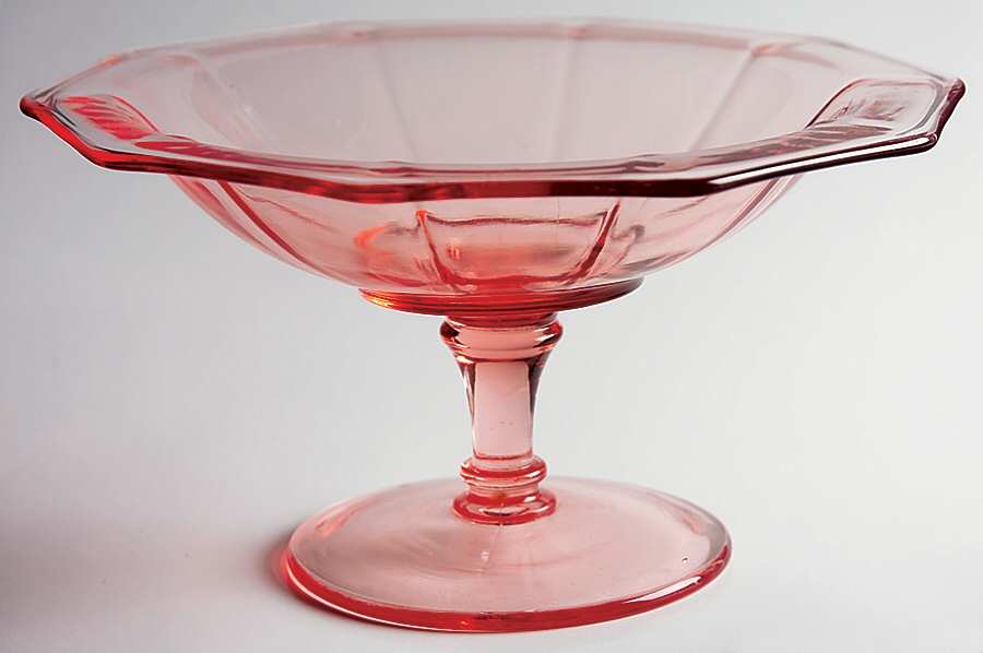 Decagon Pink Round Compote (Height X Width) by Cambridge-1
