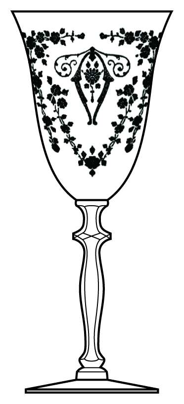 Diane Clear (Stem 3120) Water Goblet by Cambridge-1