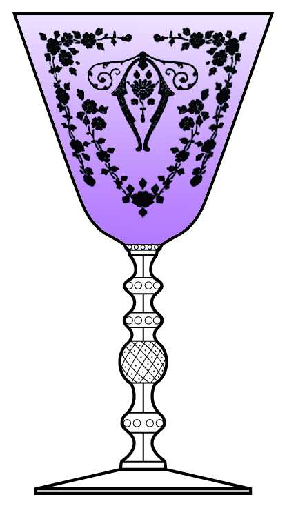 Diane Heatherbloom (Purple) Water Goblet by Cambridge-1