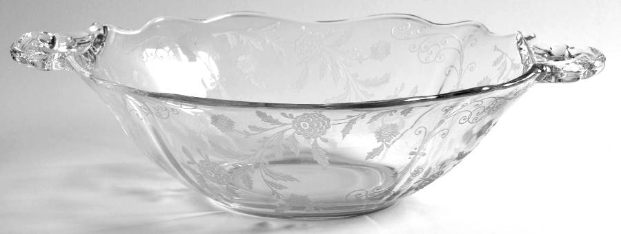 Elaine Clear (Stem 3500) 11" Handled Bowl (3400 Shape) by Cambridge-1