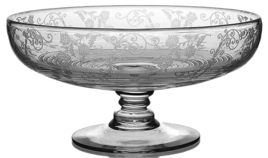 Elaine Clear (Stem 3500) 7" Footed Cupped Bowl by Cambridge-1