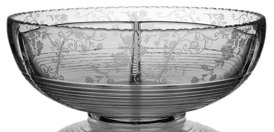 Elaine Clear (Stem 3500) 10" 3-Section Divided Bowl by Cambridge-1