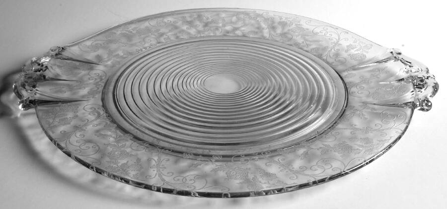 Elaine Clear (Stem 3500) Cheese & Cracker Plate by Cambridge-1