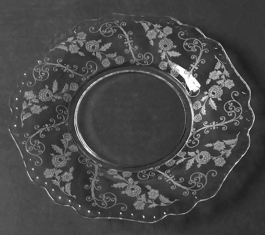 Elaine Clear (Stem 3500) 8" Salad Plate (Shape 3500) by Cambridge-1