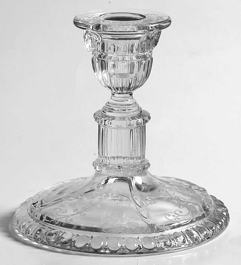 Elaine Clear (Stem 3500) 4" Candlestick (Shape 3500) by Cambridge-1