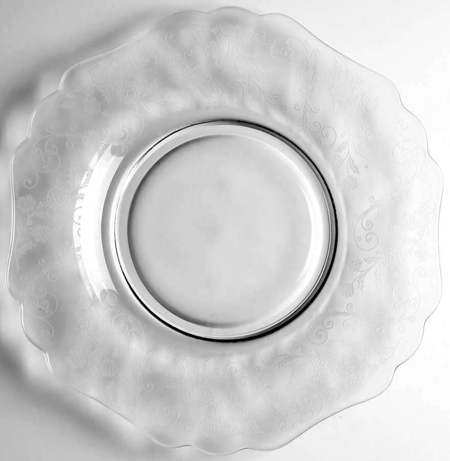 Elaine Clear (Stem 3500) 8" Salad Plate (Shape 3400) by Cambridge-1