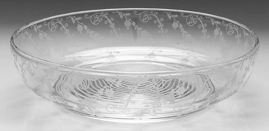 Elaine Clear (Stem 3500) 10" Shallow Round Bowl by Cambridge-1