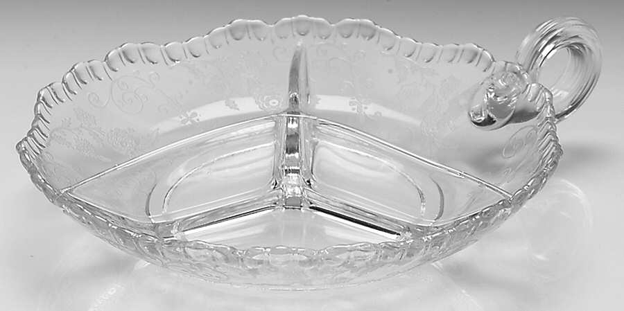 Elaine Clear (Stem 3500) #3500 61 Round 3 Part Relish with Loop Handle by Cambridge-1