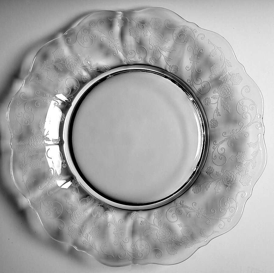 Elaine Clear (Stem 3500) 8" Salad Plate (Shape 3900) by Cambridge-1