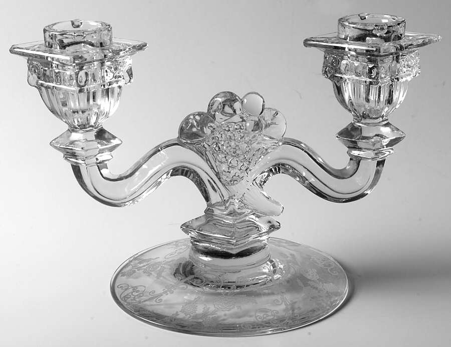 Elaine Clear (Stem 3500) Base for 6" 2 Light Candelabra by Cambridge-1