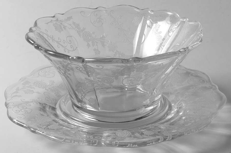 Elaine Clear (Stem 3500) Mayonnaise W/Underplate-Shape 3600 by Cambridge-1