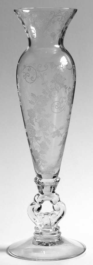 Elaine Clear (Stem 3500) 10" Keyhole-Stem Footed Vase by Cambridge-1
