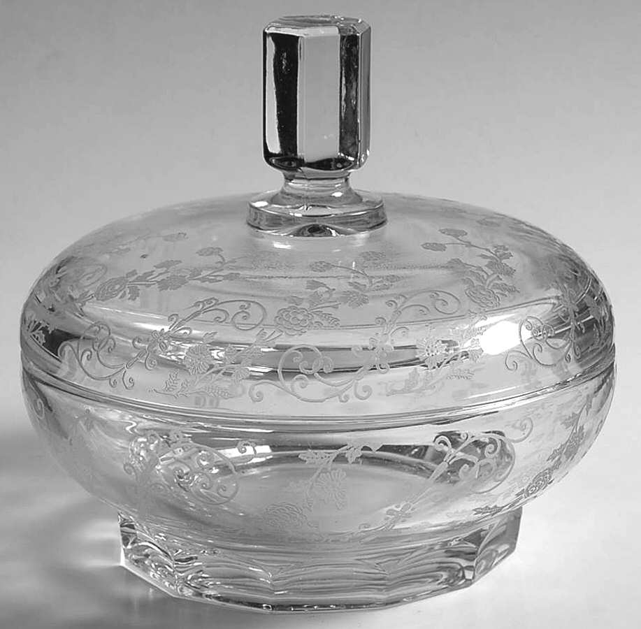 Elaine Clear (Stem 3500) 6" Candy Box with Lid by Cambridge-1