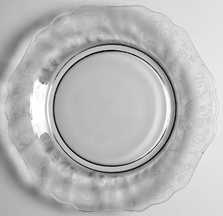 Elaine Clear (Stem 3500) 7" Salad Plate (Shape 3400) by Cambridge-1