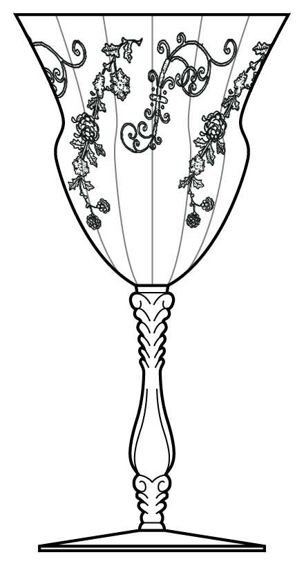 Elaine Clear (Stem 3126) Water Goblet by Cambridge-1