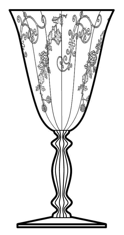 Elaine Clear (Stem 3130) Water Goblet by Cambridge-1