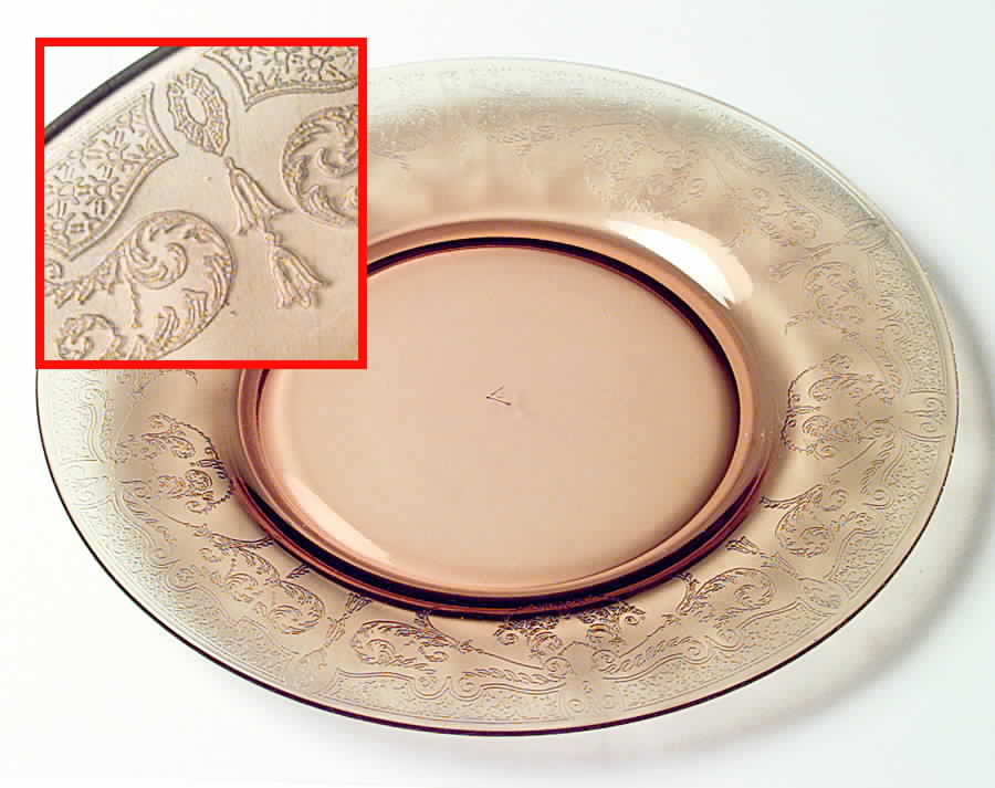Etch 520 Amber (Stem 3060) Luncheon Plate by Cambridge-1