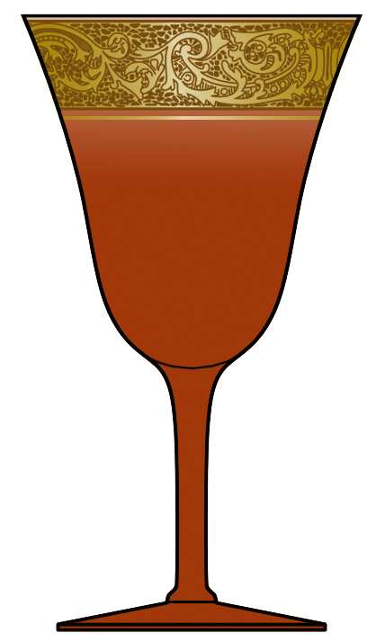 Florentine Dark Amber(Gold Encrusted, 3060) Water Goblet by Cambridge-1