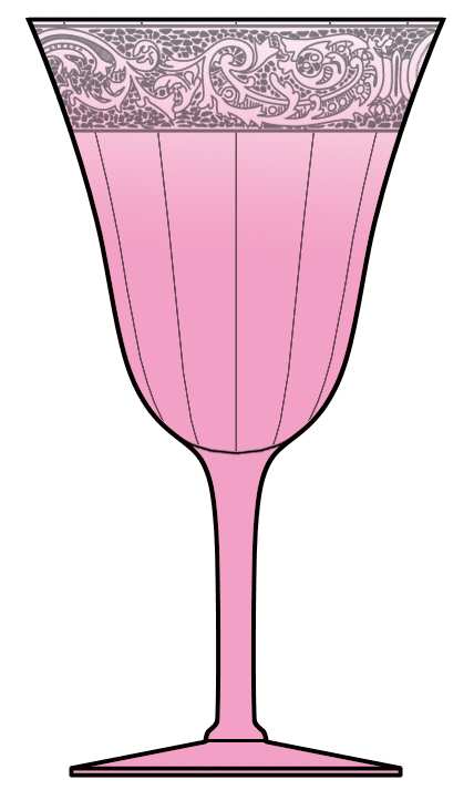 Florentine Pink (Stem 3060) Water Goblet by Cambridge-1