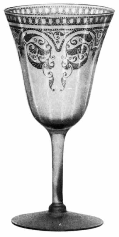 Etch 704 Clear (Stem 3060) Water Goblet by Cambridge-1