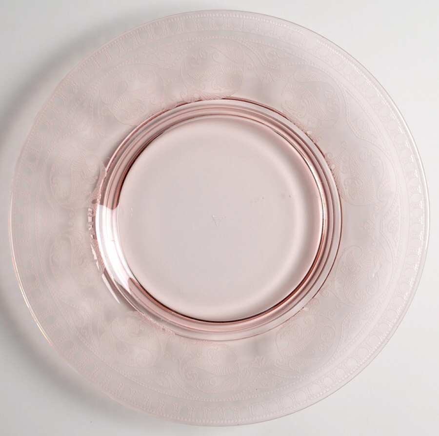 Etch 704 Pink (Stem 3075) Luncheon Plate by Cambridge-1