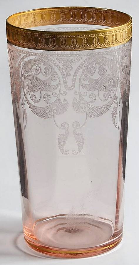 Etch 704 Pink (Stem 3075) 10 Oz Flat Tumbler by Cambridge-1