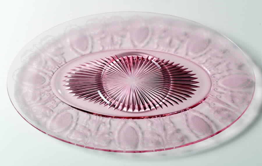 Majestic (Stem 3065, Pink) Cheese & Cracker Plate by Cambridge-1