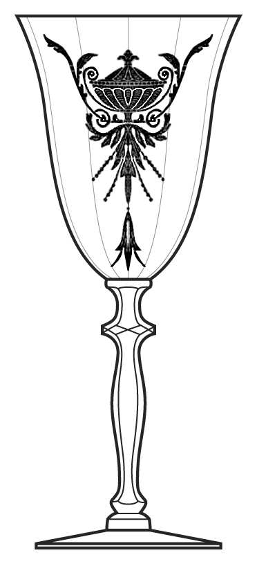 Etch 739-1 Water Goblet by Cambridge-1