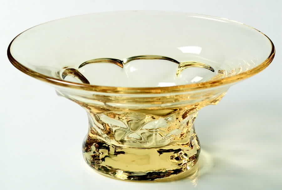 Georgian Yellow (Gold Krystol Yellow) Sundae Glass by Cambridge-1
