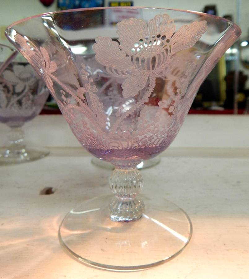 Gloria Heatherbloom  (Stem 3035) Low Sherbet by Cambridge-1