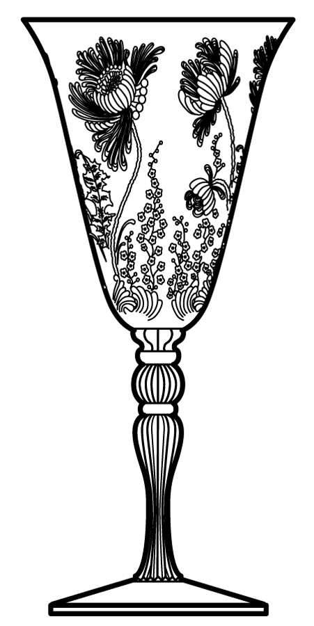 Gloria Clear (Stem 3035) Water Goblet by Cambridge-1